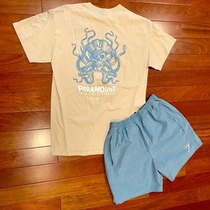 Gymshark blue shorts Men’s Small with top